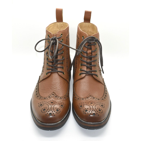 B4 NEW MARC NOLAN Belmont Tan Leather Wingtip Brogue Lace Up Boot Shoes Size 9 main image 6
